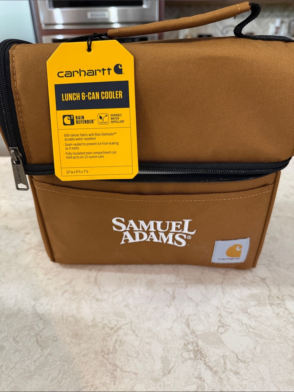 Carhartt Brown Samuel Adams Insulated Lunch Cooler